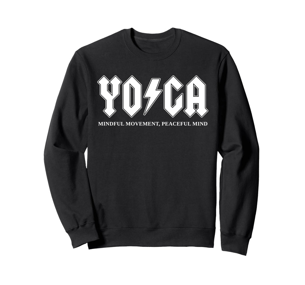 Yoga Rock Band Logo Funny Namaste Sweatshirt - Minimalist Print for Adults - T-Shirt, Sweatshirt, Hoodie