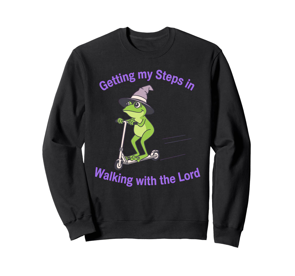 Getting My Steps Walking Lord Frog Sweatshirt - Streetwear Style Men Women - T-Shirt, Sweatshirt, Hoodie