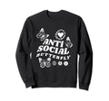 Im Anti Social Butterfly Insects Sweatshirt - Custom Art Print Men Women - T-Shirt, Sweatshirt, Hoodie