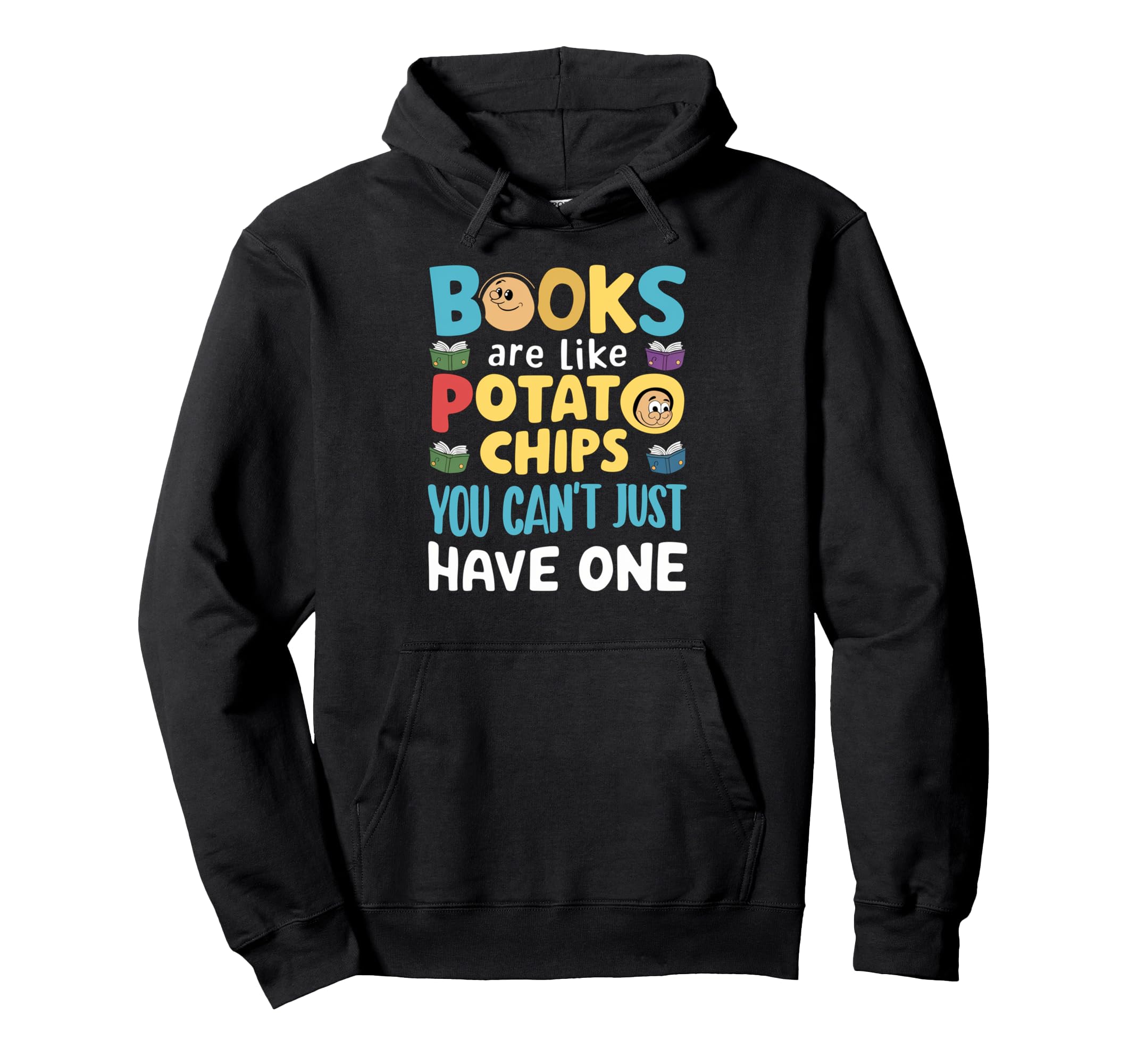 Book Reader Librarian Bibliophiles Potato Hoodie - Trendy Graphic Unisex - T-Shirt, Sweatshirt, Hoodie