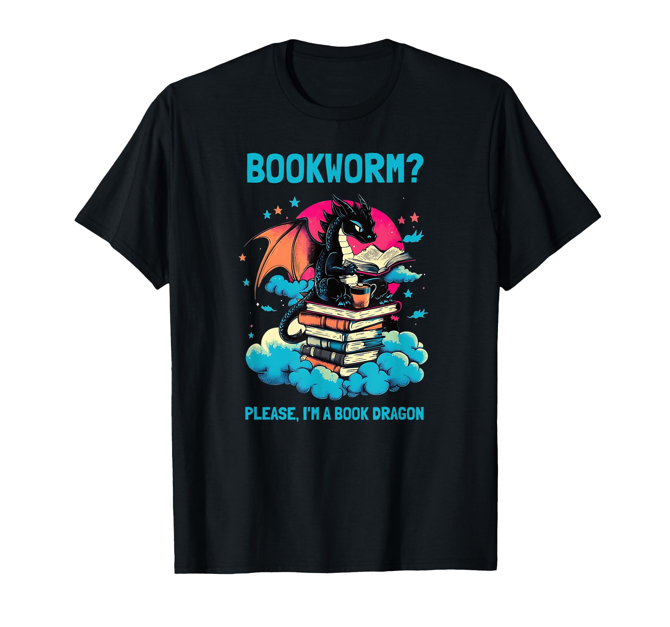 Bookworm Please Im Book Dragon Reading T-Shirt - Minimalist Print Unisex - T-Shirt, Sweatshirt, Hoodie