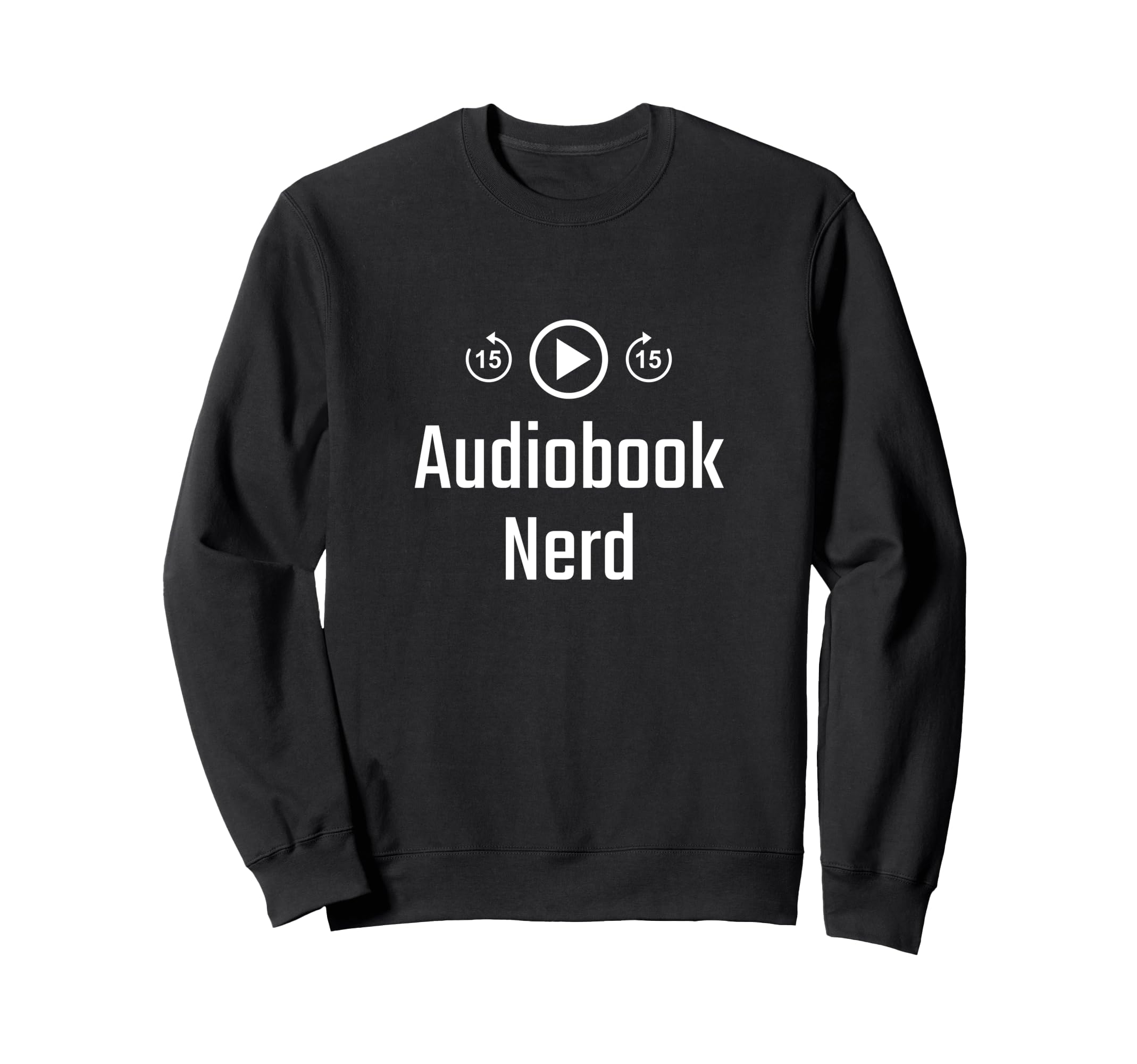 Audiobook Nerd Funny Book Lovers Sweatshirt - Minimalist Print Men Women - T-Shirt, Sweatshirt, Hoodie