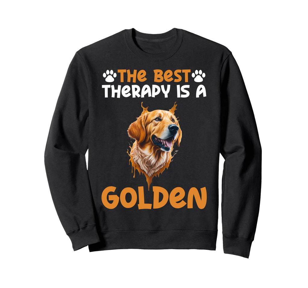 Best Therapy Is Golden Sweatshirt - Casual Everyday Wear Men Women - T-Shirt, Sweatshirt, Hoodie