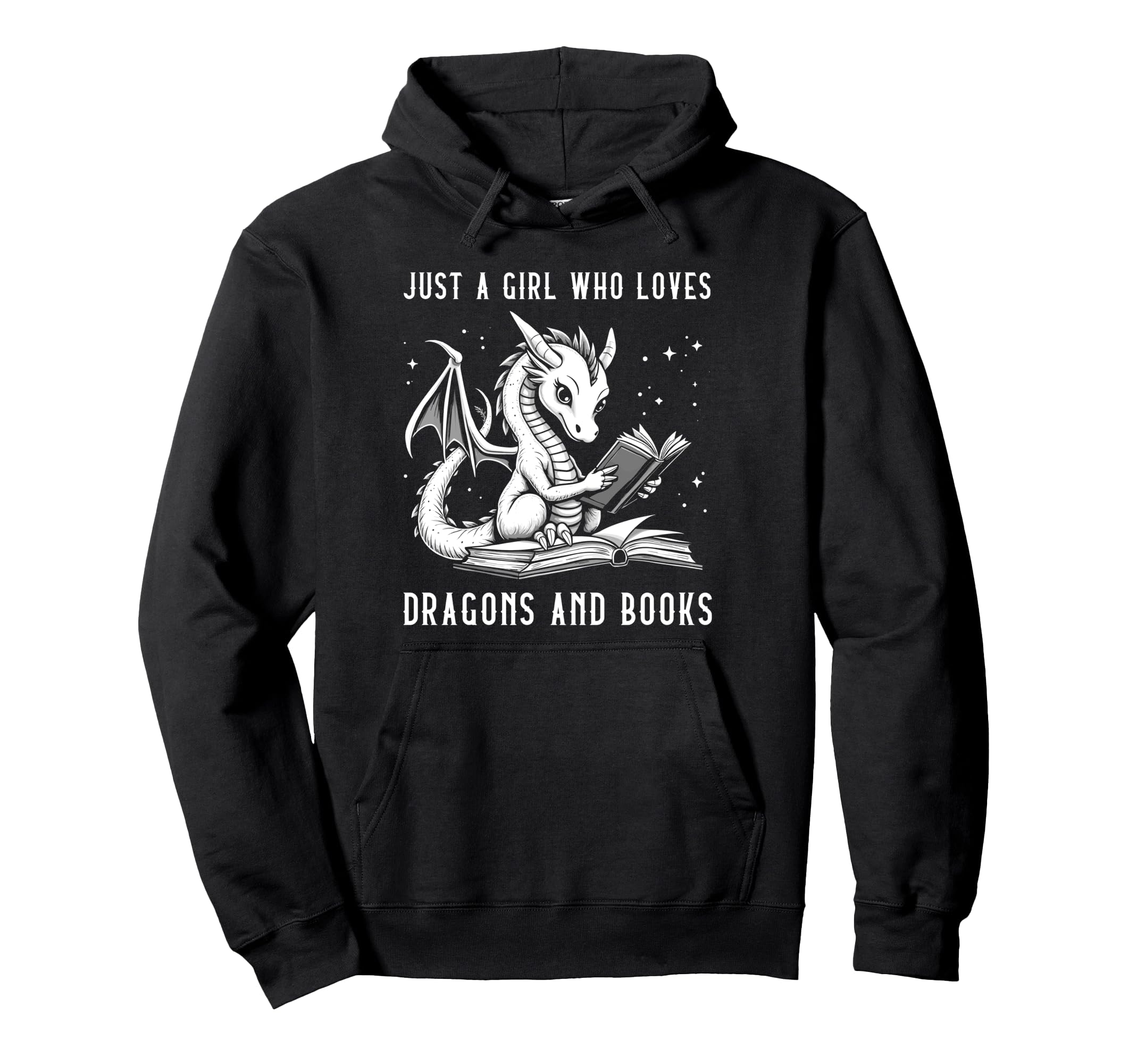 Just Who Loves Dragons And Books Book Hoodie - Novelty Apparel Men Women - T-Shirt, Sweatshirt, Hoodie