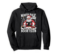 North Pole Book Club Santa Reading Hoodie - Aesthetic Graphic Unisex - T-Shirt, Sweatshirt, Hoodie