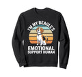 Im My Beagles Emotional Support Human Sweatshirt - Novelty Apparel Unisex - T-Shirt, Sweatshirt, Hoodie