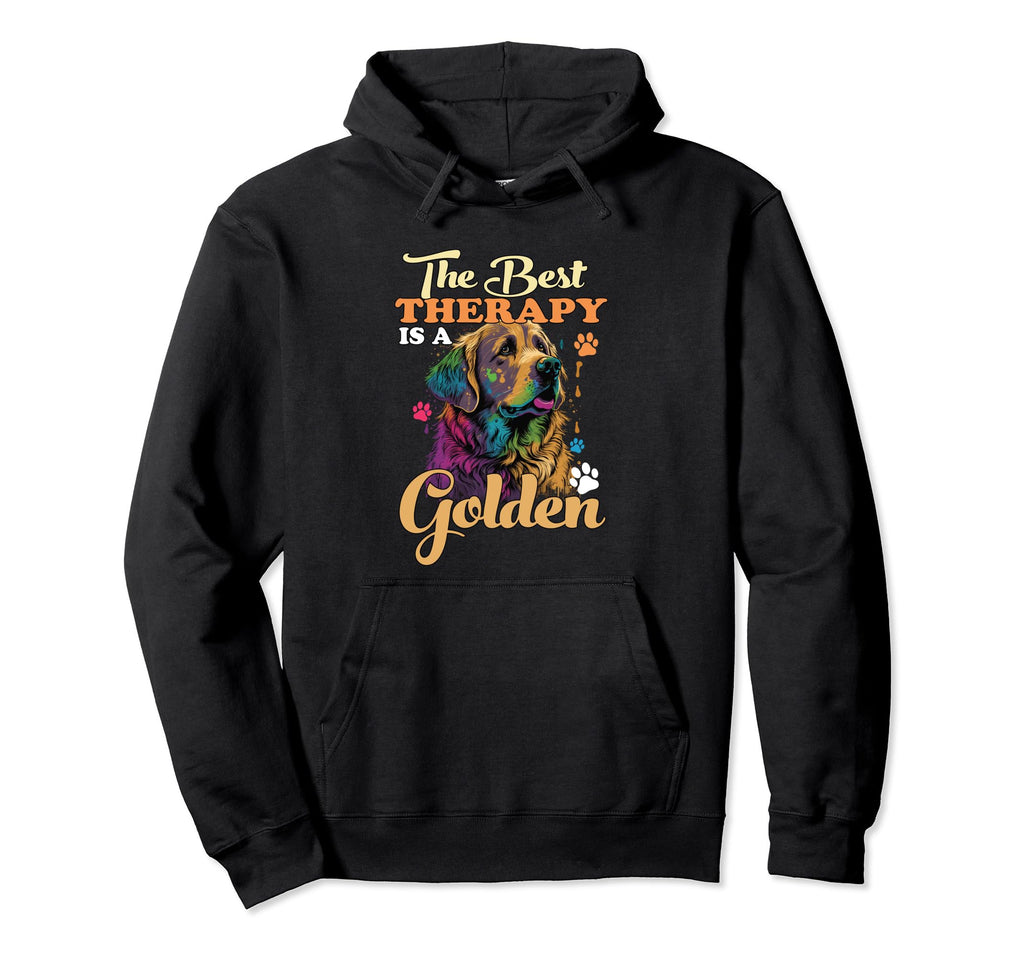 Best Therapy Is Golden Retriever Owner Hoodie - Trendy Graphic Unisex - T-Shirt, Sweatshirt, Hoodie