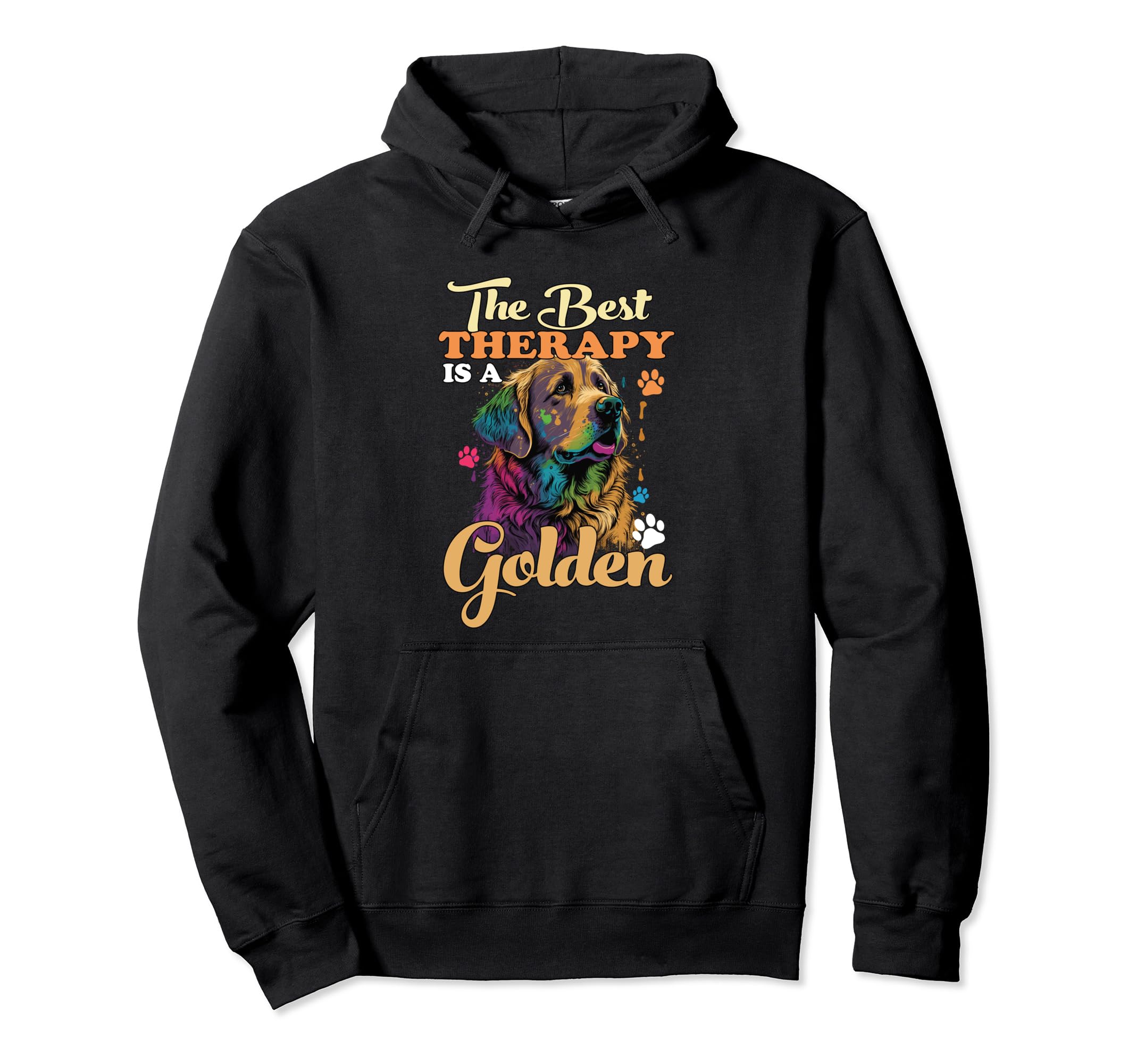 Best Therapy Is Golden Retriever Owner Hoodie - Trendy Graphic Unisex - T-Shirt, Sweatshirt, Hoodie