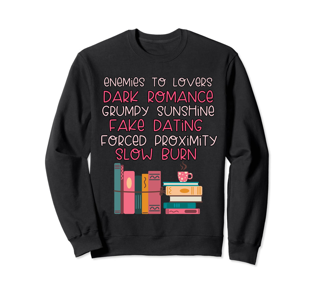 Bibliophile Romance Book Genre Sweatshirt - Trendy Graphic for Adults - T-Shirt, Sweatshirt, Hoodie