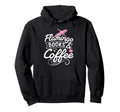 Flamingo Books Coffee Flamingo Lover Hoodie - Fun Novelty Design for Adults - T-Shirt, Sweatshirt, Hoodie