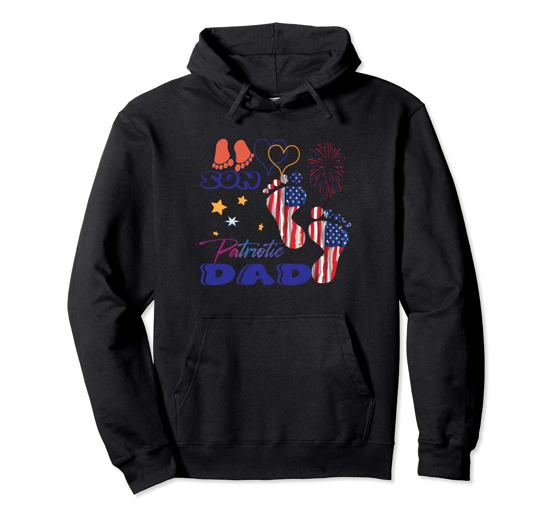 Best Dad Usa Flag 1 Feet Step American Hoodie - Minimalist Print Unisex - T-Shirt, Sweatshirt, Hoodie