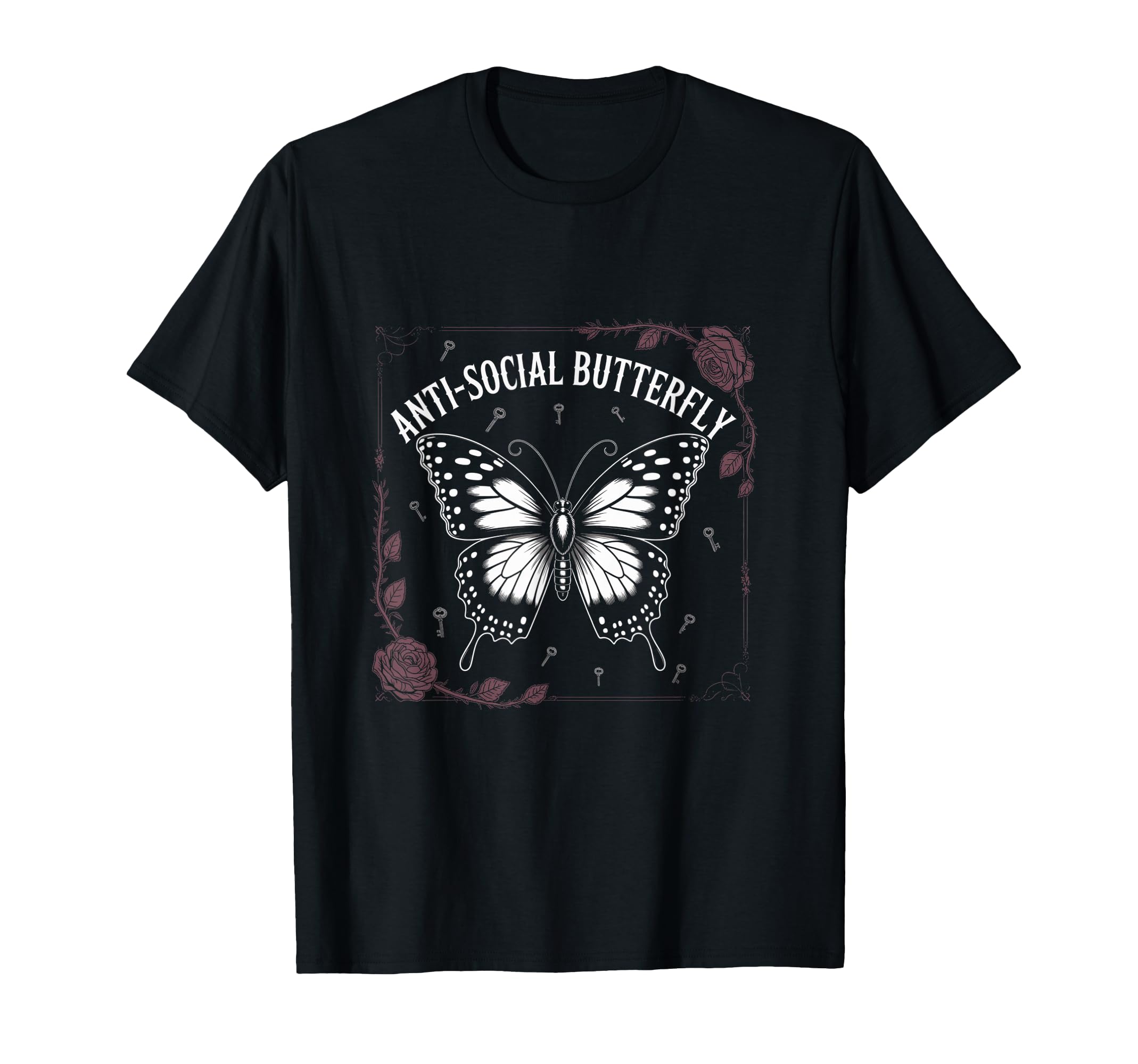 Gothic Antisocial Butterfly Aesthetic T-Shirt - Graphic Print Men Women - T-Shirt, Sweatshirt, Hoodie