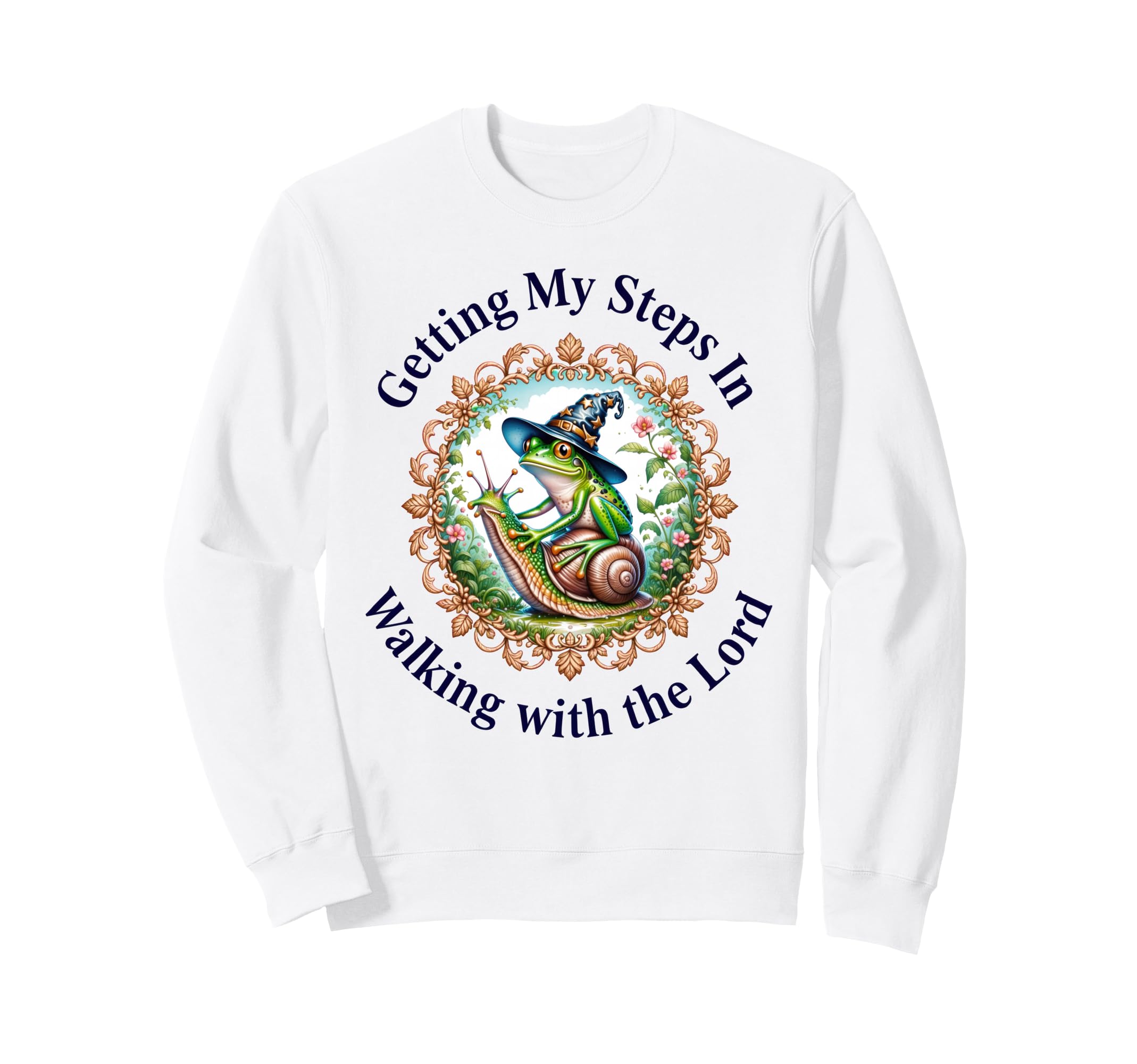 Getting My Steps Walking Lord Frog Sweatshirt - Graphic Print Unisex - T-Shirt, Sweatshirt, Hoodie