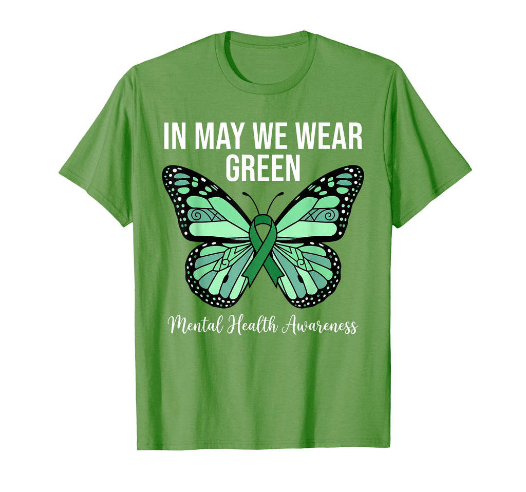 May We Wear Green Mental Health T-Shirt - Aesthetic Graphic Unisex - T-Shirt, Sweatshirt, Hoodie