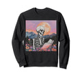 Bibliophile Skeleton Reading Book Sweatshirt - Fun Novelty Design Men Women - T-Shirt, Sweatshirt, Hoodie