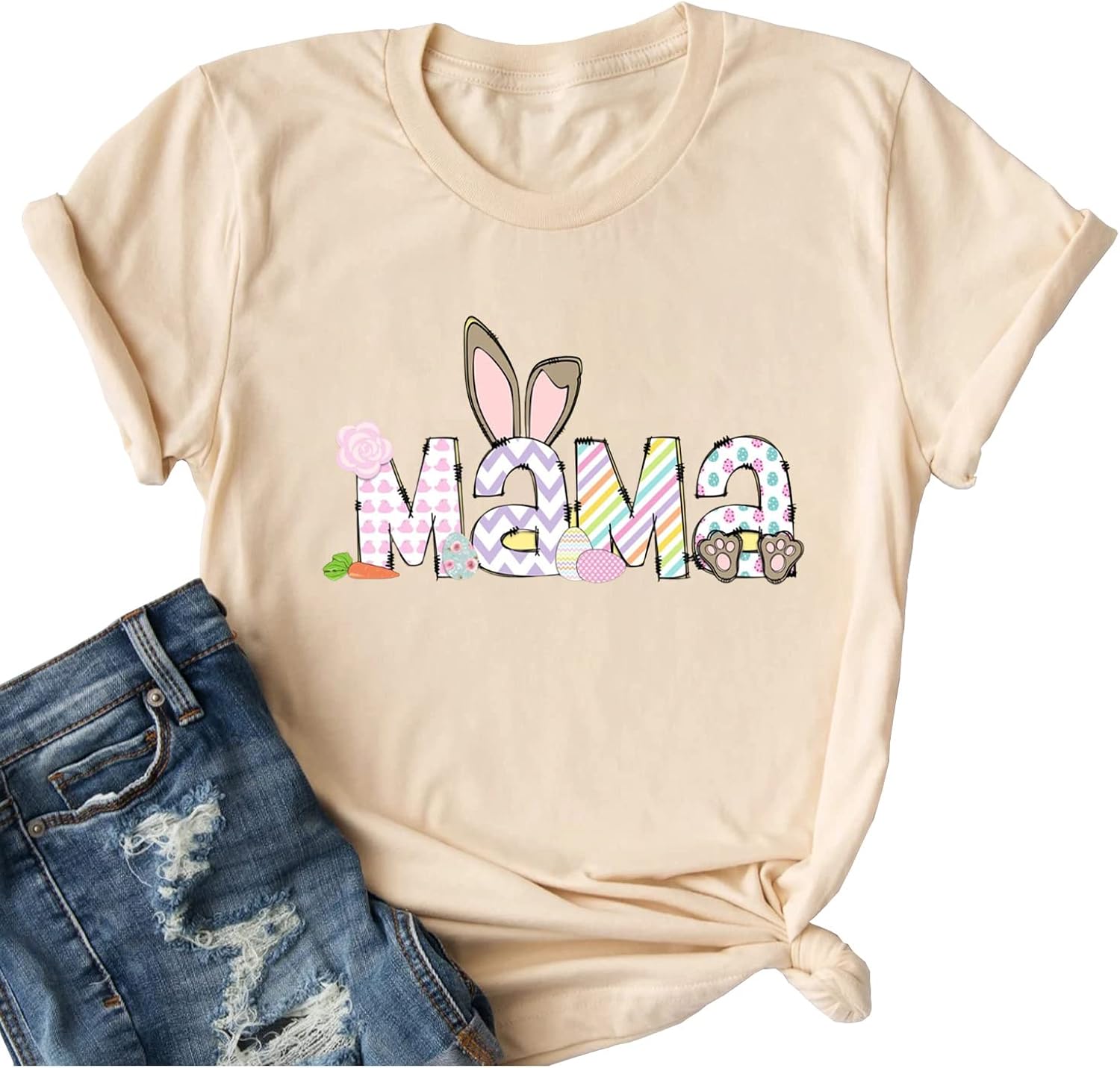 Easter Day T Shirts Womens Leopard Mama Bunny Shirts Rabbit Graphic T Shirt Unisex T-shirt, Sweatshirt, Hoodie, Long Sleeve Tee - T-Shirt, Sweatshirt, Hoodie