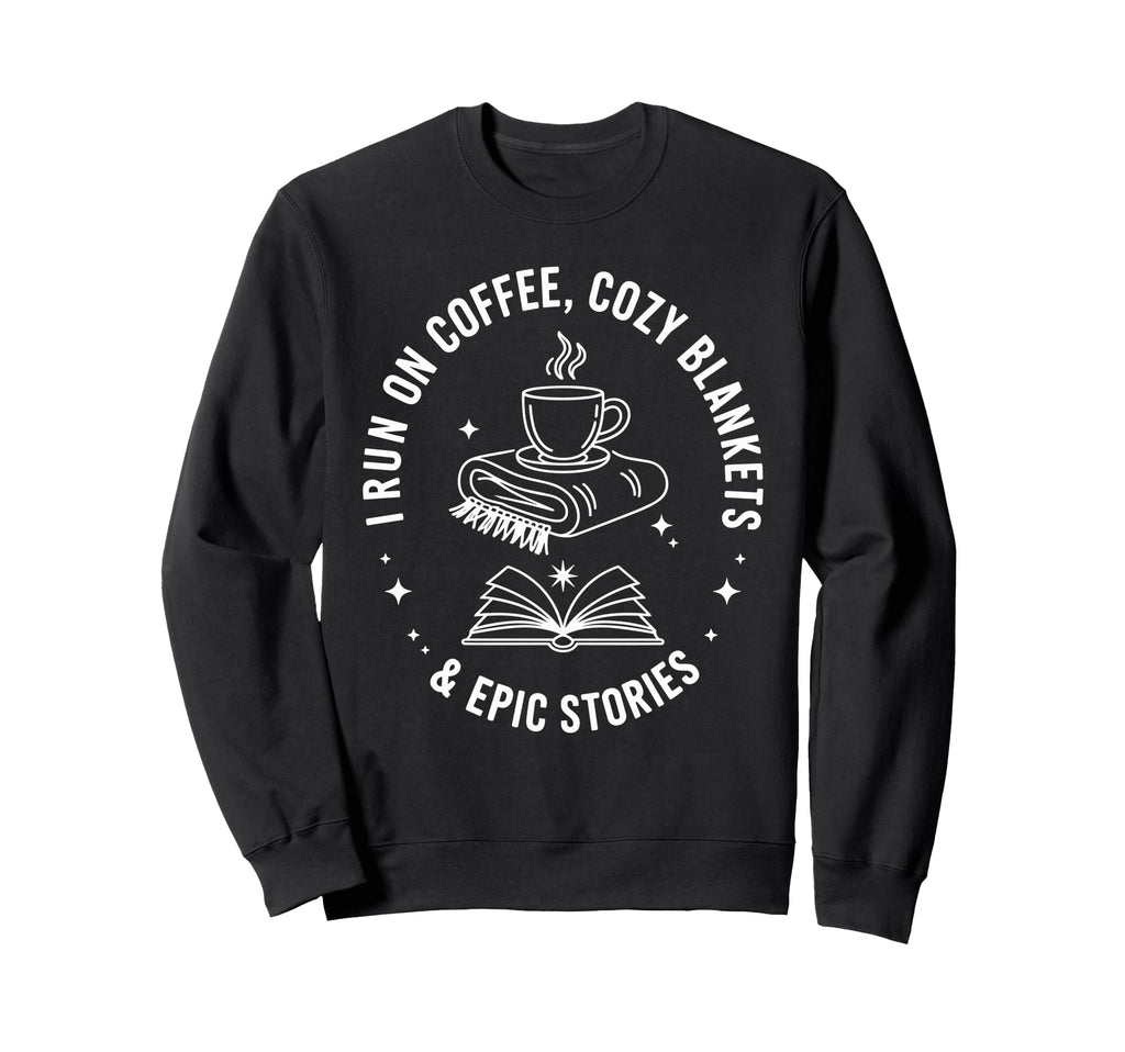 Funny Reading Coffee Bookworm Readers Sweatshirt - Novelty Apparel Unisex - T-Shirt, Sweatshirt, Hoodie
