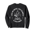 Funny Reading Coffee Bookworm Readers Sweatshirt - Novelty Apparel Unisex - T-Shirt, Sweatshirt, Hoodie