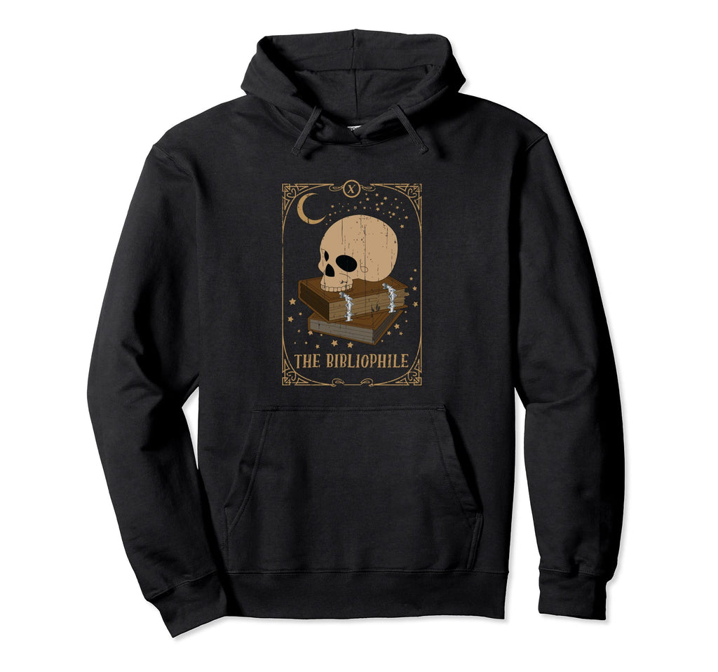Bibliophile Tarot Card Pagan Goblincore Goth Hoodie - Graphic Print Unisex - T-Shirt, Sweatshirt, Hoodie