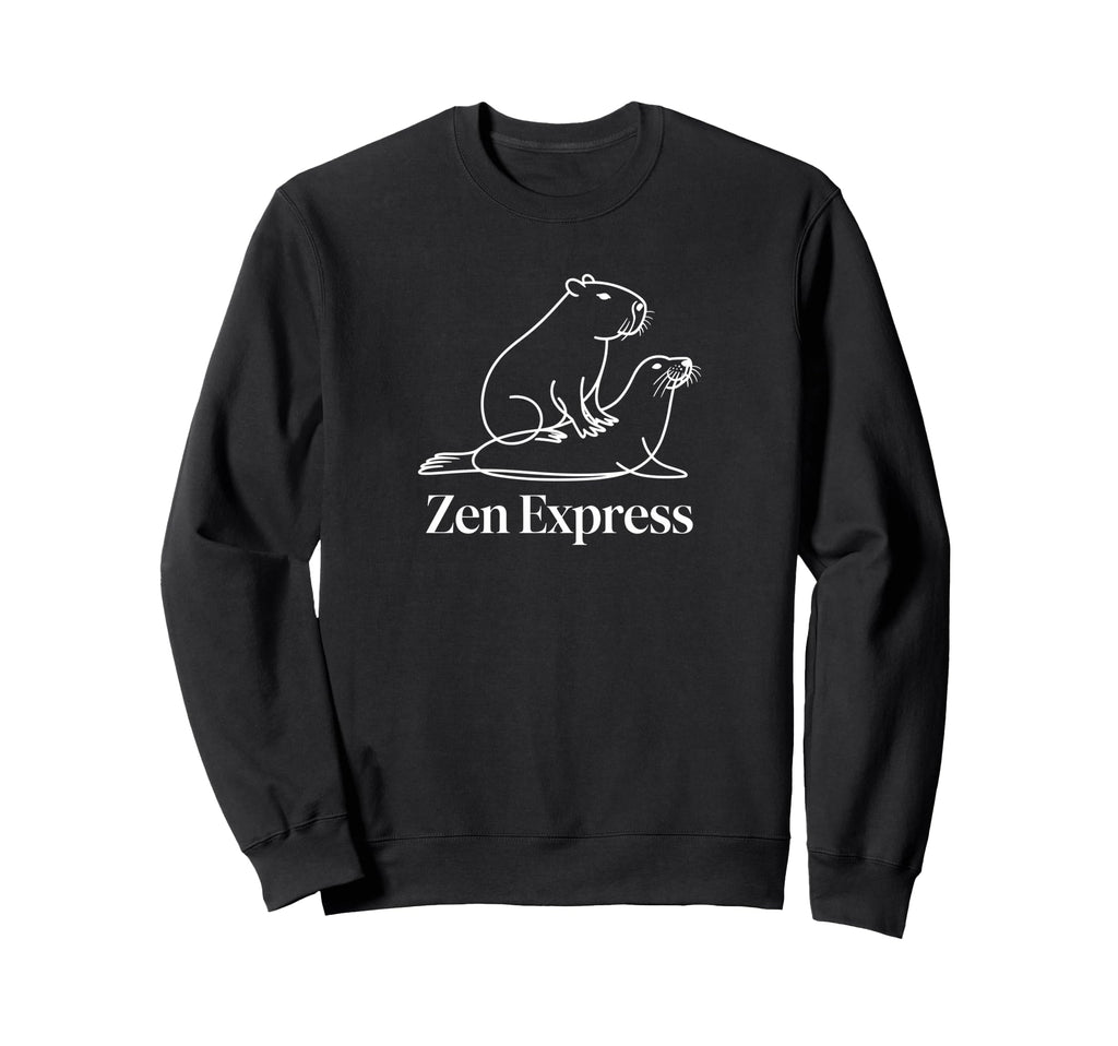 Zen Express Capybara Seal Calm Sweatshirt - Fun Novelty Design Men Women - T-Shirt, Sweatshirt, Hoodie