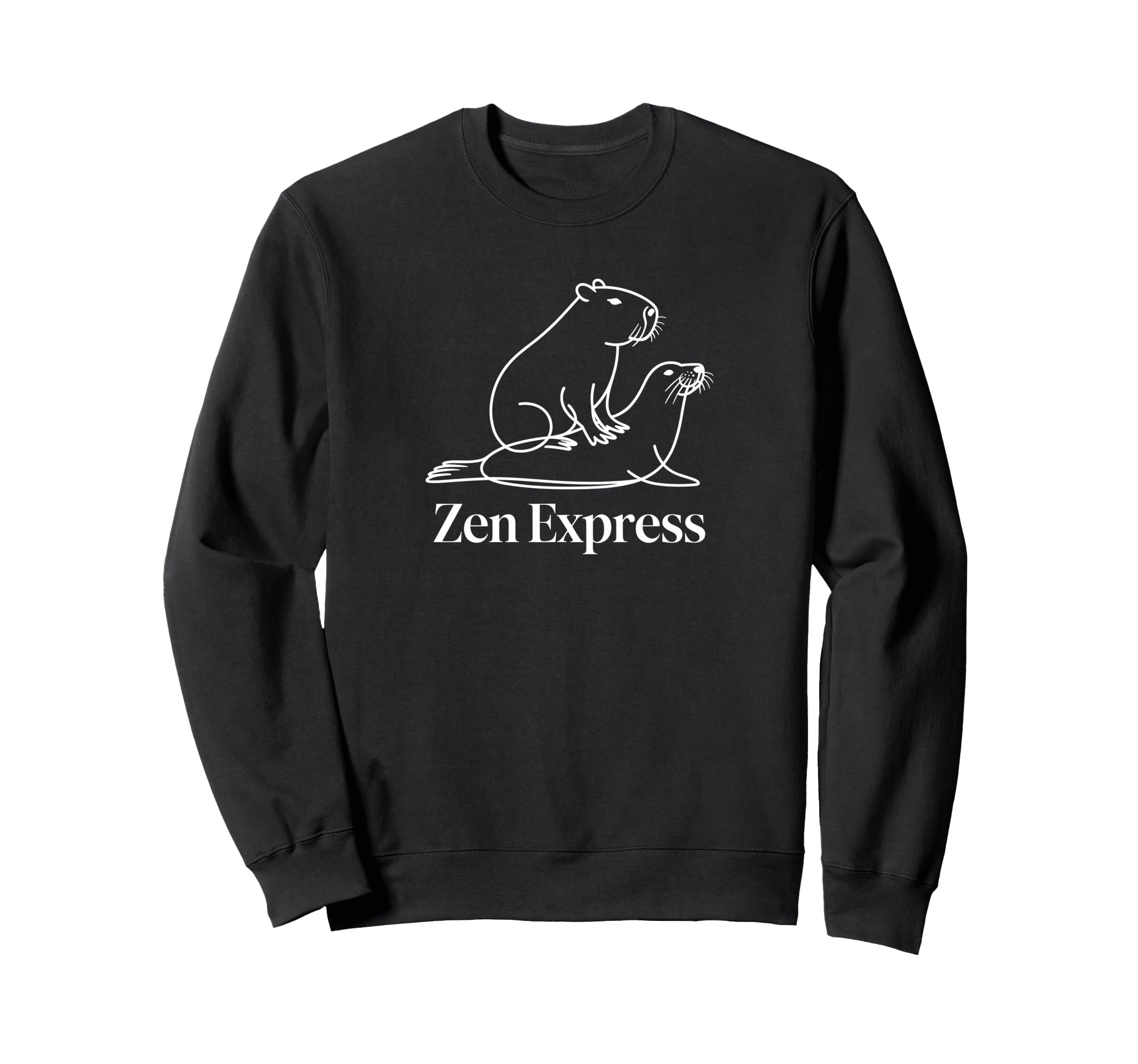 Zen Express Capybara Seal Calm Sweatshirt - Fun Novelty Design Men Women - T-Shirt, Sweatshirt, Hoodie