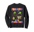 Progress Over Perfection Caterpillar Sweatshirt - Unique Graphic Men Women - T-Shirt, Sweatshirt, Hoodie