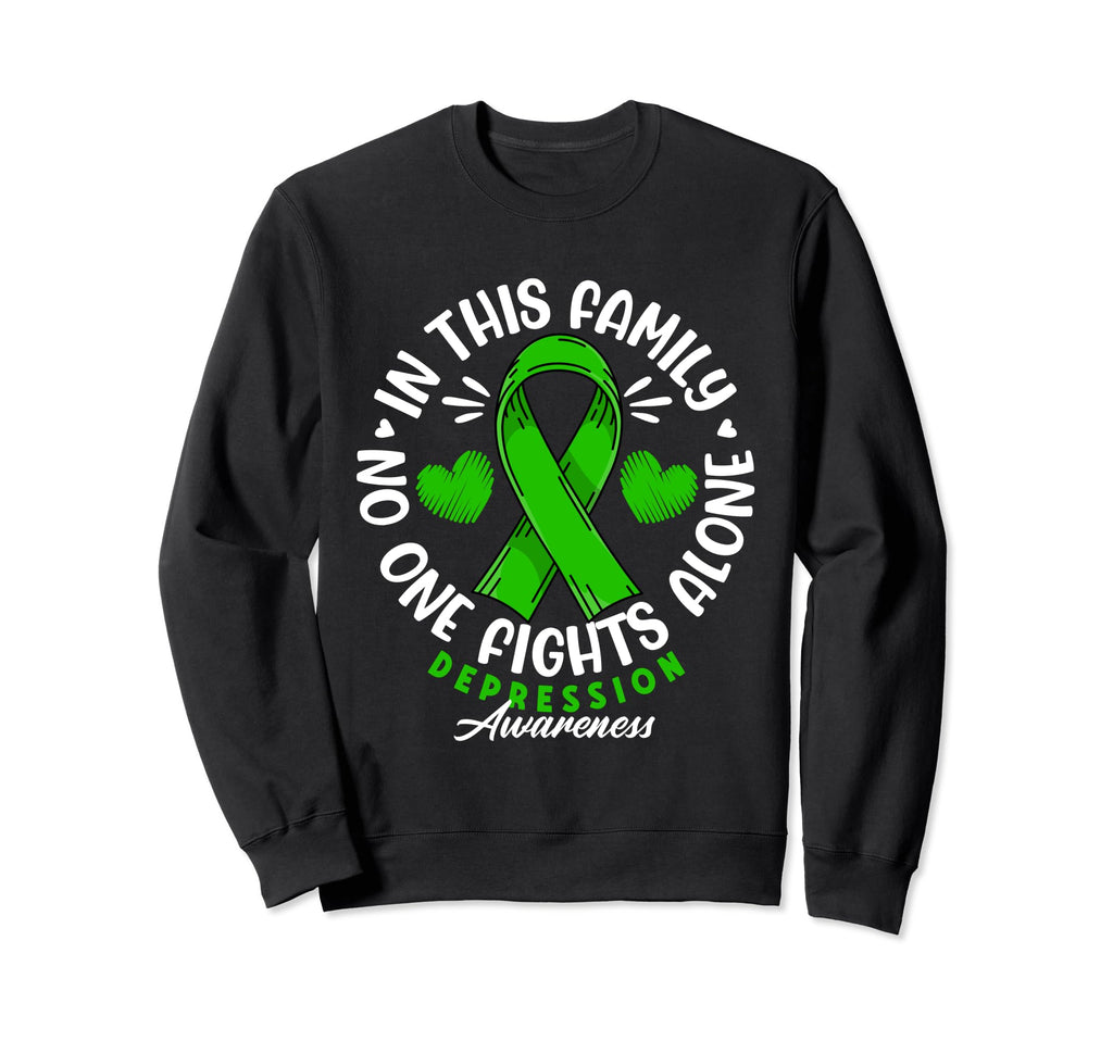 Awareness I No One This Family Fights Sweatshirt - Graphic Print Unisex - T-Shirt, Sweatshirt, Hoodie