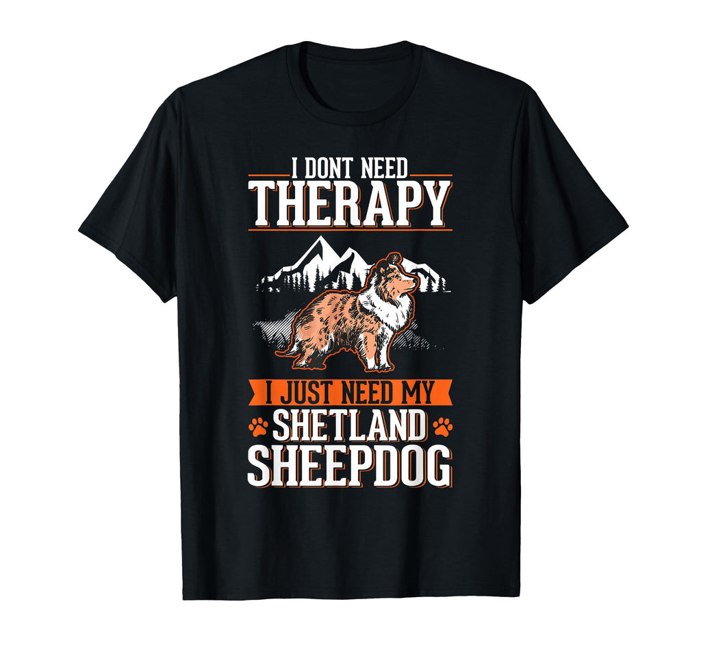 Shetland Sheepdog Therapy Sheltie T-Shirt - Custom Art Print Men Women - T-Shirt, Sweatshirt, Hoodie