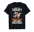 Shetland Sheepdog Therapy Sheltie T-Shirt - Custom Art Print Men Women - T-Shirt, Sweatshirt, Hoodie