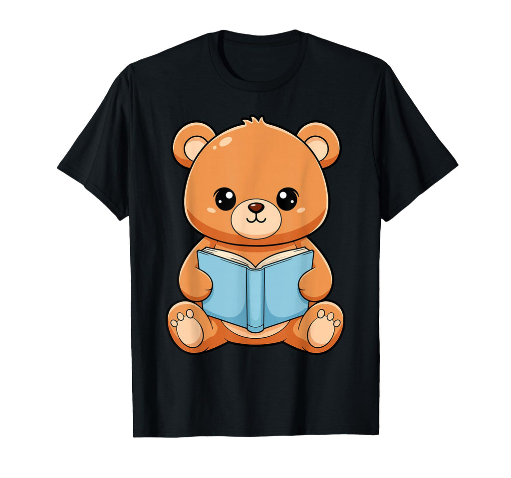 Bear Reading Book National Library Week T-Shirt - Unique Graphic Unisex - T-Shirt, Sweatshirt, Hoodie