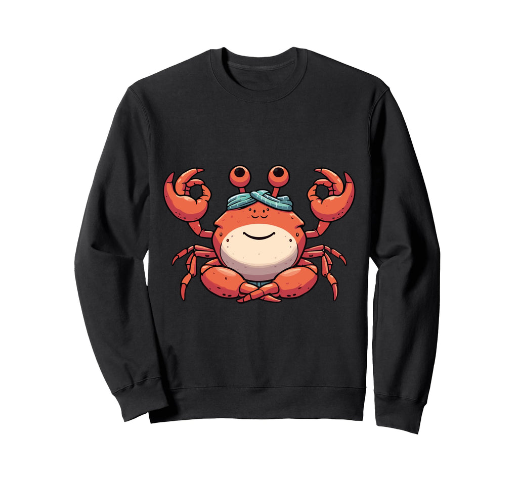 Meditation Crab Yoga Pose Relaxing Sweatshirt - Trendy Graphic Men Women - T-Shirt, Sweatshirt, Hoodie