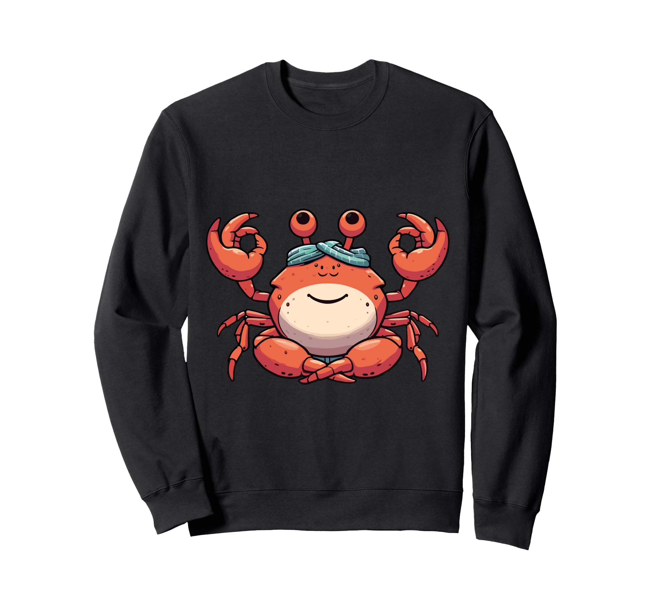 Meditation Crab Yoga Pose Relaxing Sweatshirt - Trendy Graphic Men Women - T-Shirt, Sweatshirt, Hoodie