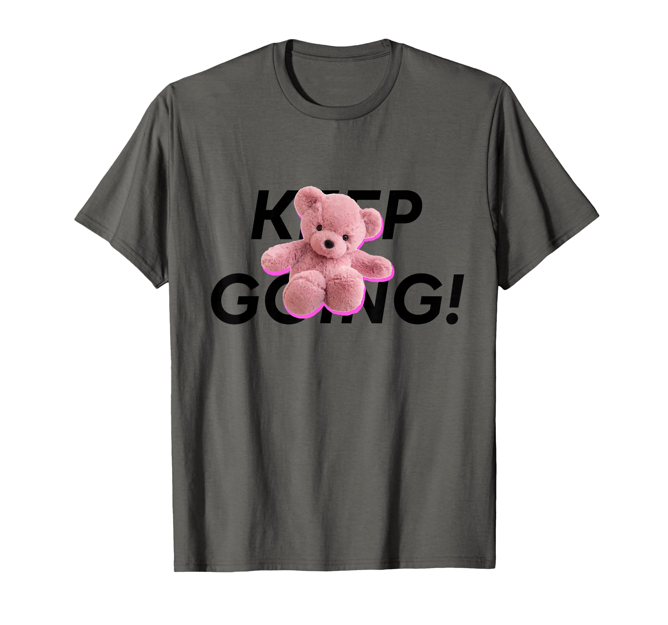 Teddy Bear Keep Going Illustration T-Shirt - Streetwear Style for Adults - T-Shirt, Sweatshirt, Hoodie