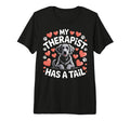 Black Lab My Therapist Has Tail T-Shirt - Minimalist Print for Adults - T-Shirt, Sweatshirt, Hoodie