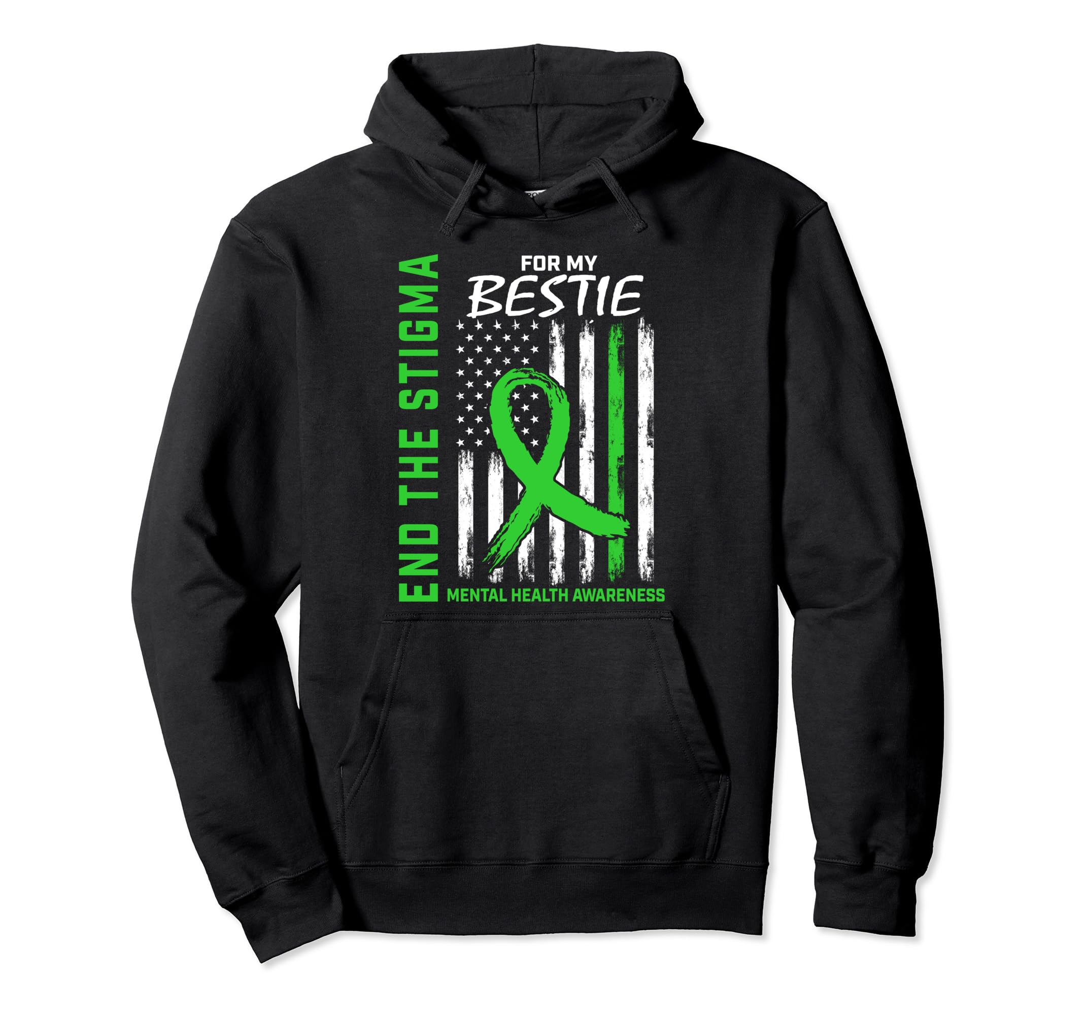 End Stigma Mental Health Awareness Usa Hoodie - Streetwear Style Men Women - T-Shirt, Sweatshirt, Hoodie