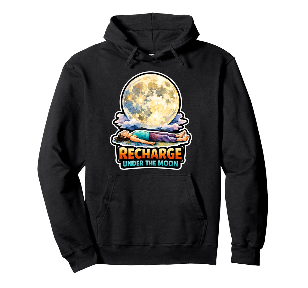 Moon Meditation Lunar Mindfulness Hoodie - Unique Graphic for Adults - T-Shirt, Sweatshirt, Hoodie