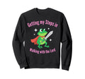 Getting My Steps Walking Lord Frog Sweatshirt - Minimalist Print Unisex - T-Shirt, Sweatshirt, Hoodie