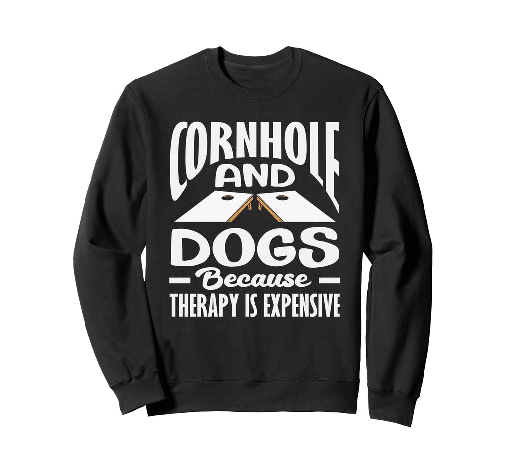 Cornhole And Dogs Therapy Is Sweatshirt - Custom Art Print Men Women - T-Shirt, Sweatshirt, Hoodie