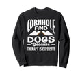 Cornhole And Dogs Therapy Is Sweatshirt - Custom Art Print Men Women - T-Shirt, Sweatshirt, Hoodie