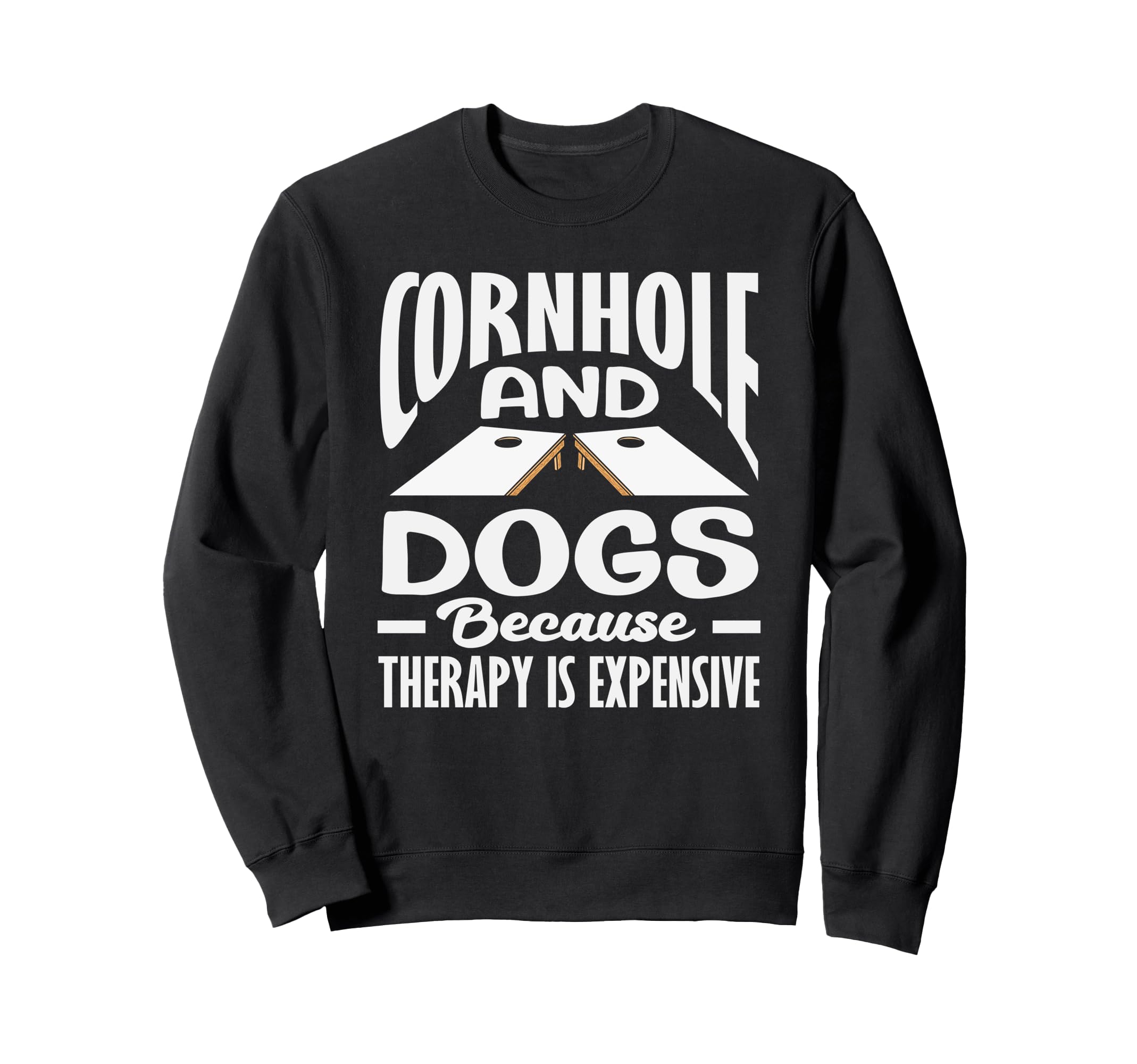 Cornhole And Dogs Therapy Is Sweatshirt - Custom Art Print Men Women - T-Shirt, Sweatshirt, Hoodie