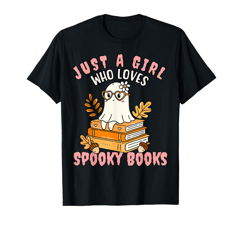 Just Who Loves Spooky Books Halloween T-Shirt - Custom Art Print Men Women - T-Shirt, Sweatshirt, Hoodie