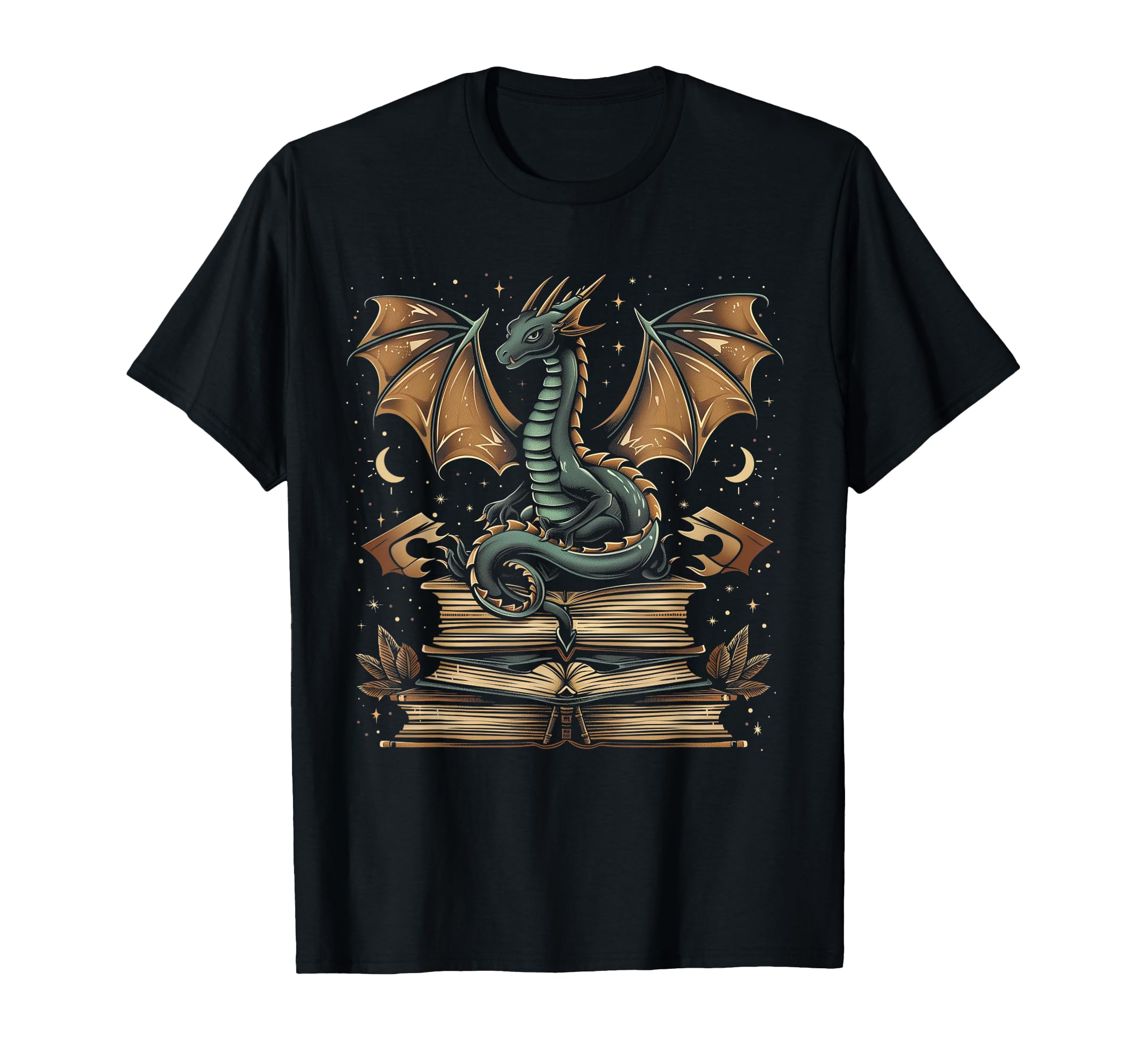 Dragon Fantasy Book Lover Book Nerd T-Shirt - Aesthetic Graphic for Adults - T-Shirt, Sweatshirt, Hoodie