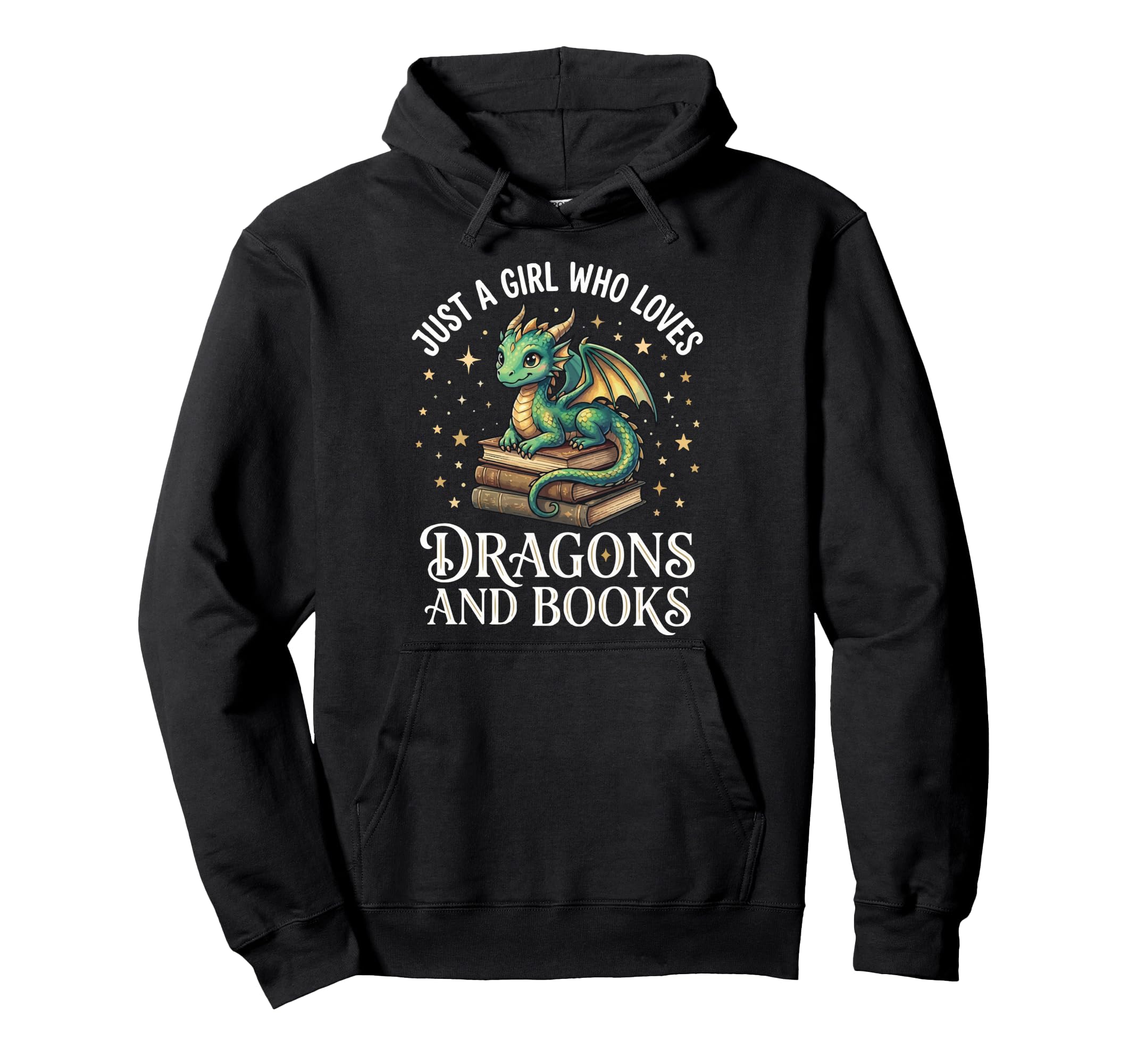 Just Who Loves Dragons And Books Hoodie - Graphic Print Men Women - T-Shirt, Sweatshirt, Hoodie