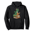 Dragon Bookworm Book Lover Hoodie - Fun Novelty Design Men Women - T-Shirt, Sweatshirt, Hoodie