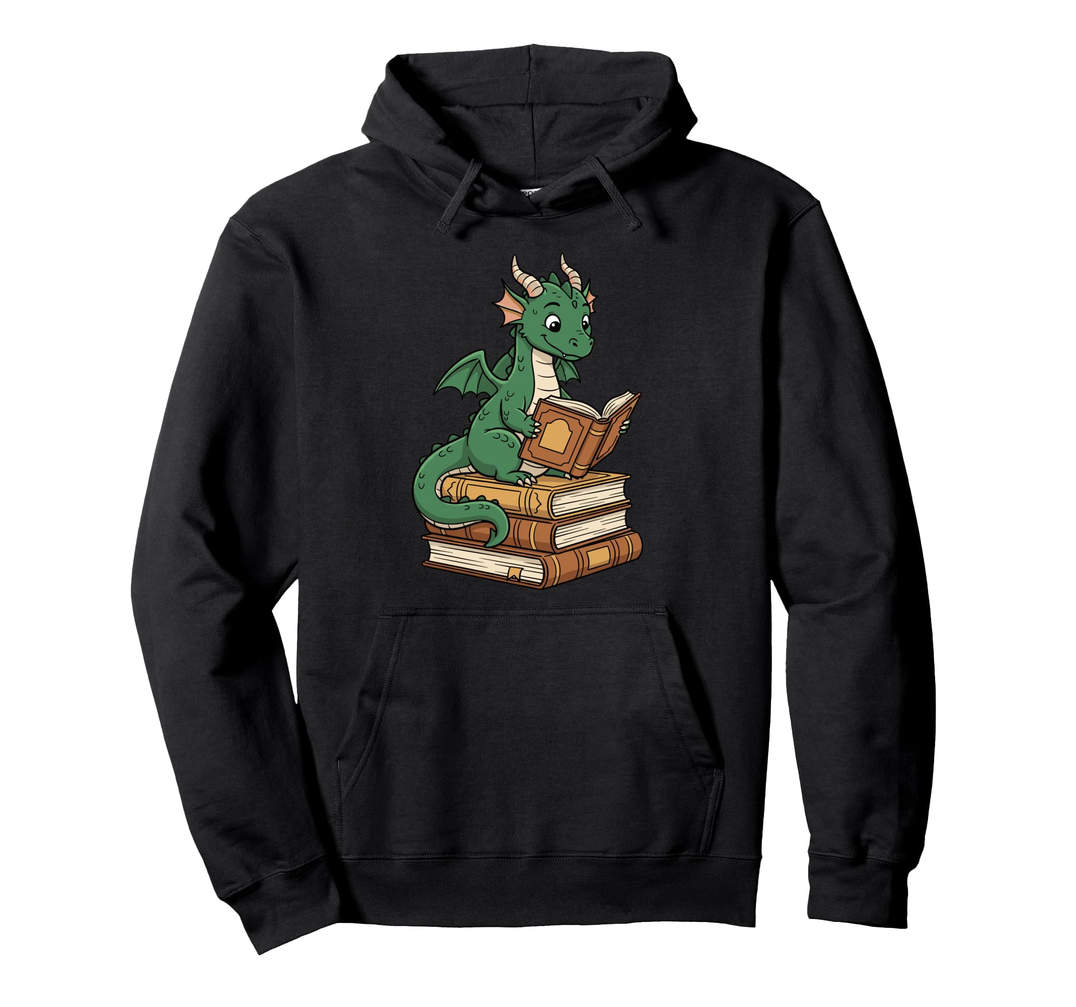 Dragon Bookworm Book Lover Hoodie - Fun Novelty Design Men Women - T-Shirt, Sweatshirt, Hoodie