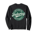 Indoorsy Antisocial Butterfly Badge Sweatshirt - Custom Art Print Unisex - T-Shirt, Sweatshirt, Hoodie