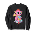 Dragon And Books Bookworm Kawaii Manga Sweatshirt - Trendy Graphic Unisex - T-Shirt, Sweatshirt, Hoodie