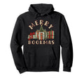 Book Lovers Merry Bookmas Hoodie - Custom Art Print Men Women - T-Shirt, Sweatshirt, Hoodie