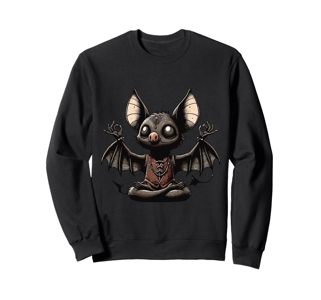 Meditation Bat Yoga Pose Relaxing Sweatshirt - Fun Novelty Design Unisex - T-Shirt, Sweatshirt, Hoodie