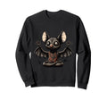 Meditation Bat Yoga Pose Relaxing Sweatshirt - Fun Novelty Design Unisex - T-Shirt, Sweatshirt, Hoodie